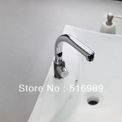 kitchen faucet polished chrome bathroom basin faucet swivel spout vanity sink mixer tap single handle mak167
