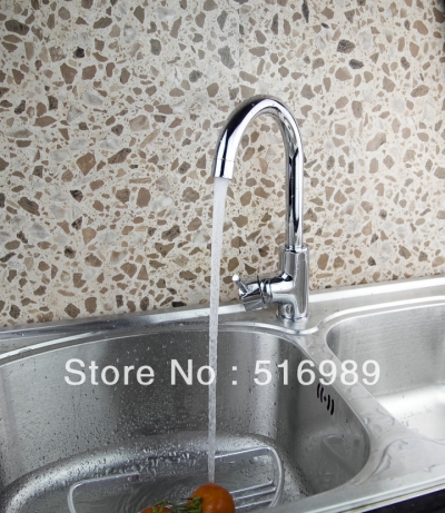 luxury bathroom &kitchen sink 360 swiveldeck mount single handle water spout chrome faucet tap tree791