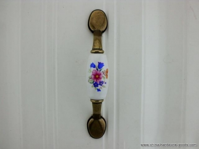 mini order $10 porcelain bronze handle handle with porcelain inlay ceramic cabinet handle porcelain knob ceramic knob