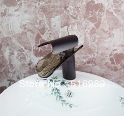 oil rubbed black bronze brass mixer bath basin faucet waterfall tap tyery tree452