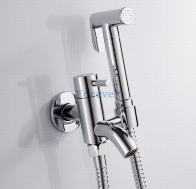 solid brass chrome handheld bidet ,toilet portable bidet shower set with brass bidet faucet and 1.5m hose bd210