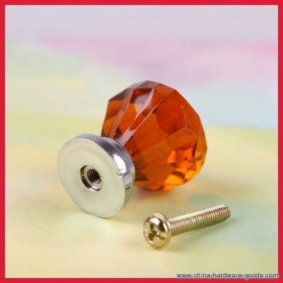 unique design carroteer 1pc 26mm crystal cupboard drawer diamond shape cabinet knob pull handle #04 brand new