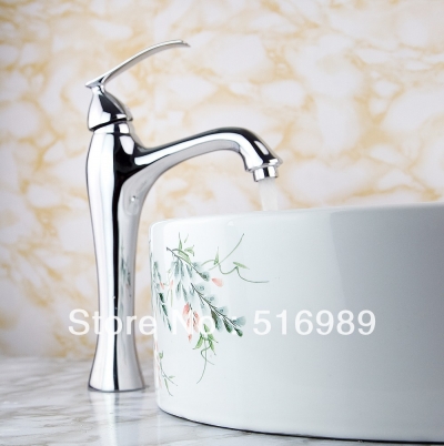 2014 faucets chrome brass spout faucet basin taps bathroom mixers tap n12