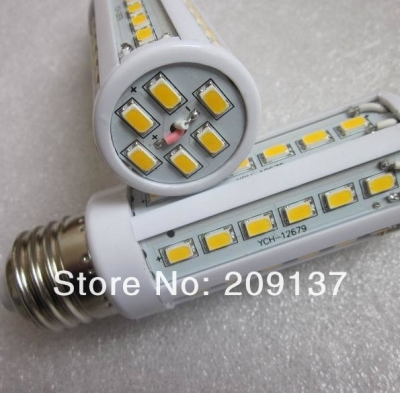 30pcs/lot 10w 27 led 5630 smd 5730 e27 b22 pure white warm white energy saving corn lights lamp bulb ac/dc12v