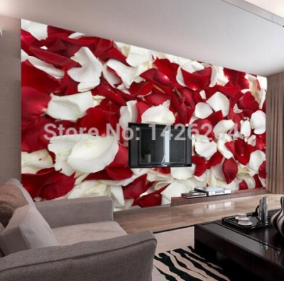 3d rose petals floral wallpaper murals for girls living room bedding room,papel de parede meninas floral