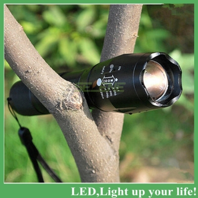 a100 cree xm-l t6 1000 lumens zoomable led flashlight torch light +1 * 4000mah 18650 rechargeable battery + charger [flashlight-3224]