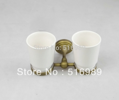 antique brass and ceramic bathroom toothbrush cup holders a-315 [others-7567]