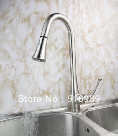 brushed nickel kitchen kitchen pull out faucet water sink mixer 315 water bathroom faucet hejia125