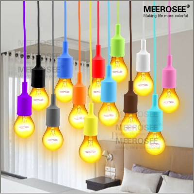colorful e27 socket pendant light suspension drop lamp modern vintage edison bulbs bar restaurant muuto bulbs not included