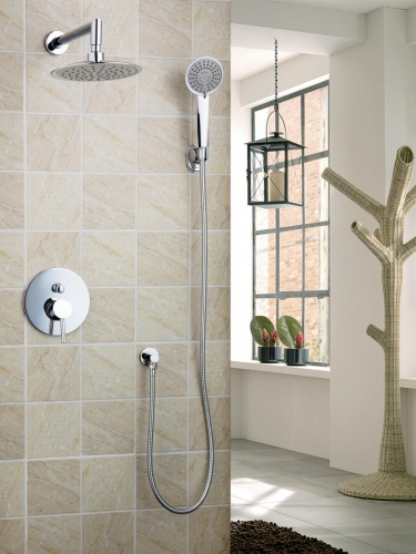 hello bathroom rain shower banho de chuveiro set 8" wall mount utral-thin faucet tap shower head 50236-42a/00 bath shower set
