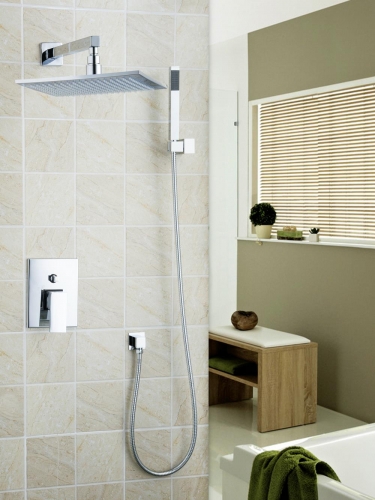 hello bathroom shower banho de chuveiro set luxury 12" shower head 50228-43c/125 wall mount rain shower set