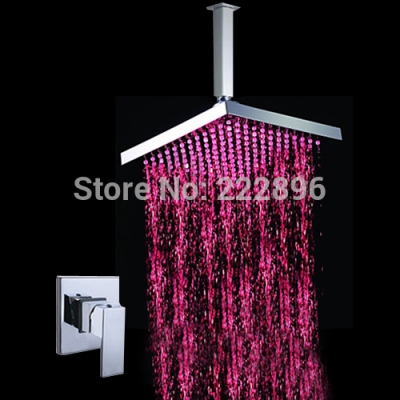 led temperature sensor color change bathroom shower faucet cold mixer water tap shower els torneira chuveiro ducha