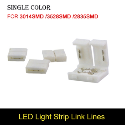 no soldering 2pin led strip connector single color 4.5mm for 3528 3014 2835 led flexible strip string light ribbon tape [led-strip-accessorries-6276]