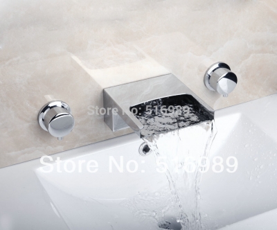 unique design 3 pcs chrome bathtub faucet set with two handles 14c