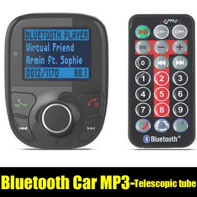 wireless remote control bluetooth hands- kit car player fm transmitter modulator cigar lighter tf mp3 player #zm00895