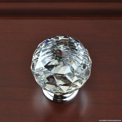 1pc 30mm round ball clear crystal transparent glass door knobs cupboard wardrobe elegant home decoration