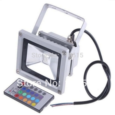 8pcs/lot waterproof remote control 10w rgb led cold/warm white floodlight outdoor decaration lighitng 85-265v