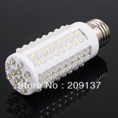 ac 110-240v 108 led e27 screw corn light bulb 7w warm white/white led lighting