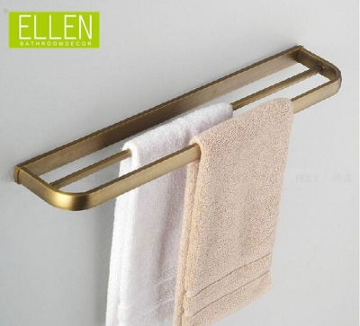 antique brass double towel bar for bath shower towel holder towel rack bathroom accessories [towel-holder-rack-amp-bar-8880]