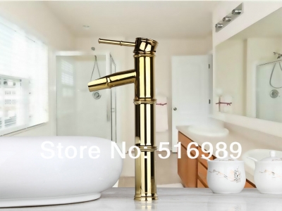 beautiful bamboo model golden bathroom bathtub tap faucet mixer 8641k [golden-3816]