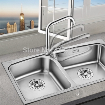 brass chrome finish window open inside kitchen faucet [kitchen-faucet-4048]