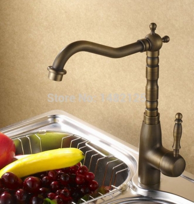 classic single handle brass bronze kitchen sink faucet
