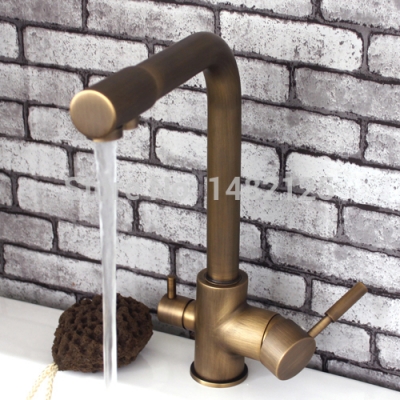 classic single lever bronze kitchen faucet