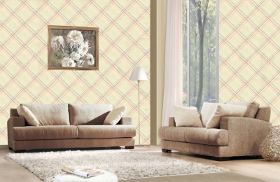 lf-77307 grid 5m,simple vertical stripes non-woven wallpaper rolls bedroom & sitting room