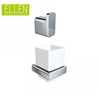 metal toothbrush holder set with single robe hook square chrome bathroom accessories