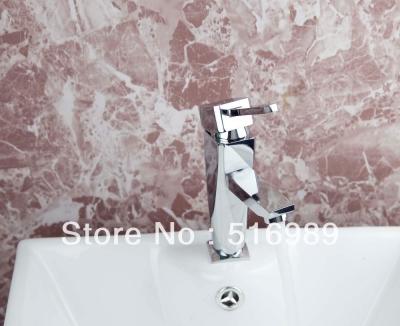 single handle spray new bathroom basin faucet sink brass mixer tap chrome finish l-049