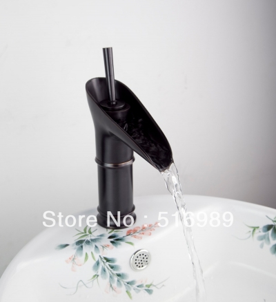 waterfall bathroom basin tub faucet filler oil rubbed bronze deck mount tap ree679