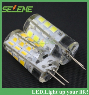 10pcs energy-saving slicone mini spotlight 12v g4 3w 300lm 24-led smd 2835 led light bulb led corn light
