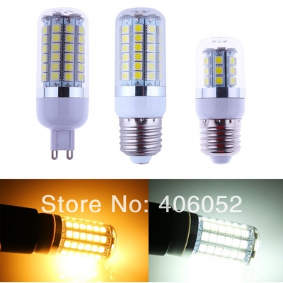 10pcs/lot high power smd5050 g9 e27 5w 9w 12w led corn bulb lamp light 220v warm white pure white