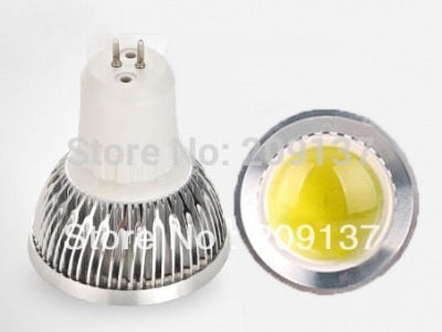 110-240v dimmable 5w gu5.3 cob led lamp light led spotlight white/warm white led lighting 4pcs/lot