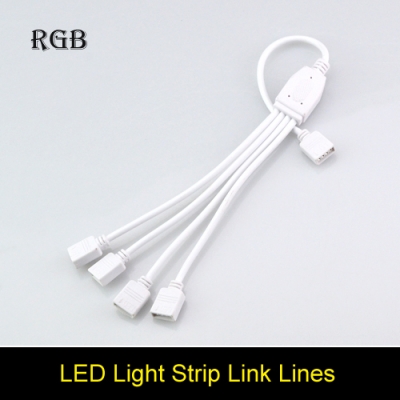 4pin connector for rgb strip 1 to 4 connection wire with 4 pin female connector for 3528 5050 3014 smd rgb led strip ribbon tape