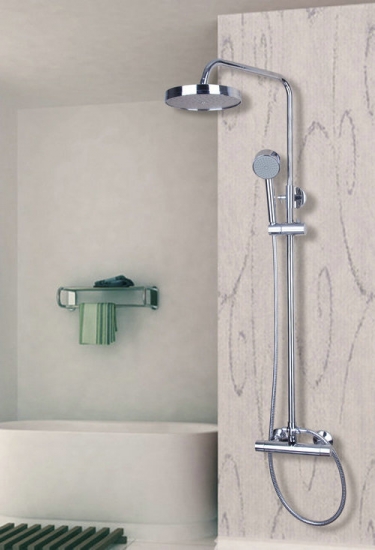 chrome wall mounted round 8" abs shower head bathroom+handshower 53309/2 bathtub basin sink torneira shower set faucet,mixer tap [shower-faucet-set-8378]