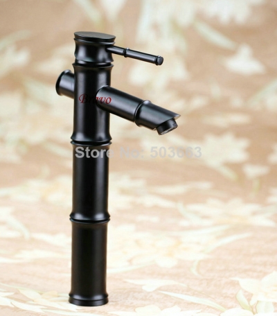 e-pak 8647-2/10 new bamboo oil rubbed bronze solid brass deck mount bathroom basin sink waterfall mixer taps vanity faucet