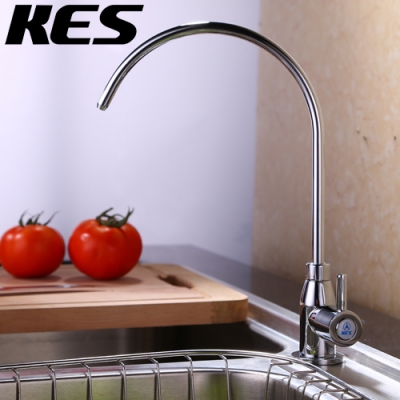 kes z103c brass beverage faucet drinking water filtration system 1/4-inch tube, polished chrome