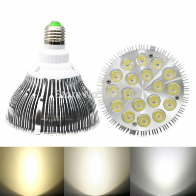 led lamp e27 18x2w 36w par38 par30 led spotlight indoor aluminum shell ac85-265v epistar ce&rohs warm|cold white