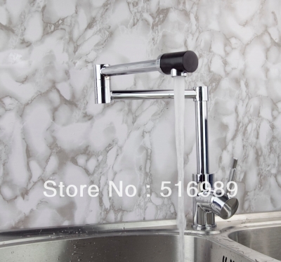 spray /cold water deck mount swivel spout chrome brass kitchen sink water tap faucet hejia139