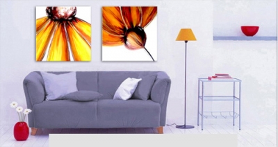 2pcs wall modern flowers on canvas decorative oil painting art m10