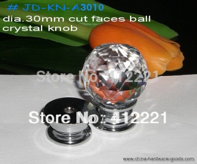 350pcs crystal ball cut faces pull handle knob in silver for furniture drawer cabinet cupboard wardrobe dresser