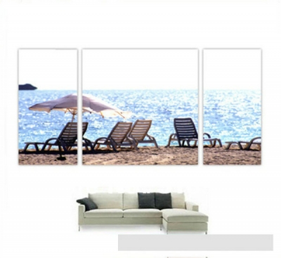 beach new brand 3 pcs huge water comfortable water canvas decorative oil painting art bree008 [painting-7682]