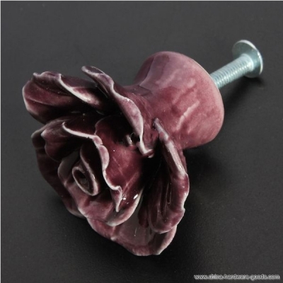 bidbus ceramic rose flower door knobs pull handle [Door knobs|pulls-1281]