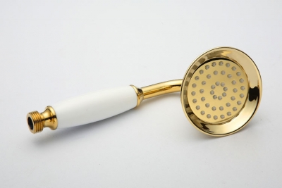 brass classical telephone gold and held shower head golden hand shower th014 [shower-faucet-8346]