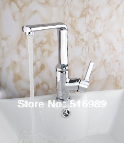 deck mount single handle /cold chrome plated mixer water tap basin kitchen wash basin faucet with hose tree759