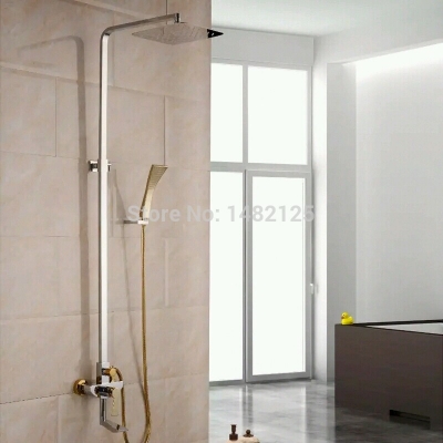golden luxury bathroom shower set