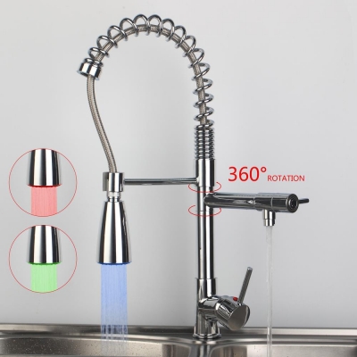 hello modern no lead faucet tap torneira da cozinha chrome polished 97168d009/1 kitchen pull out swivel sprayer faucet