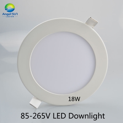 1pc/lot ultra thin design 18w led ceiling recessed downlight / round panel light, 205mm hole,