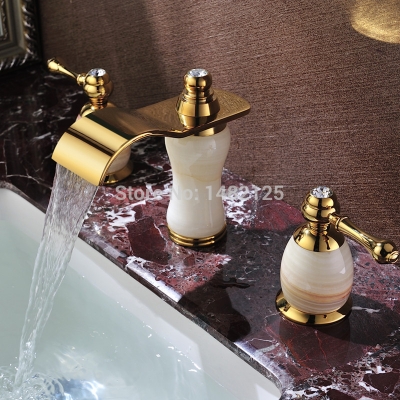 2014 new design luxury brass 8 inch widespread basin faucets